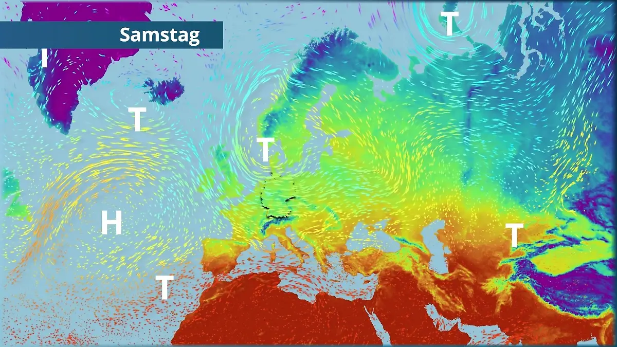 Sturmtief Joshua bleibt festgetackert Der Strömungsfilm für Europa für 5 Tage