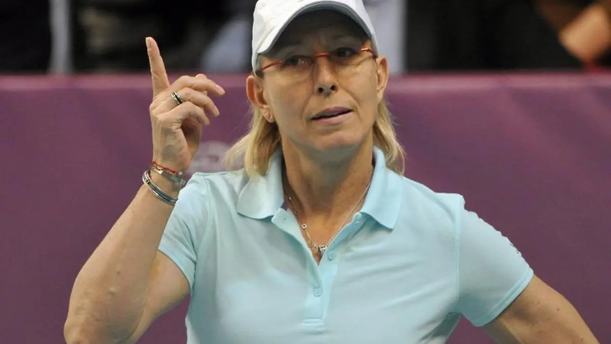Martina Navratilova ist vom Spiel Angelique Kerbers angetan. Foto: Stephane Reix