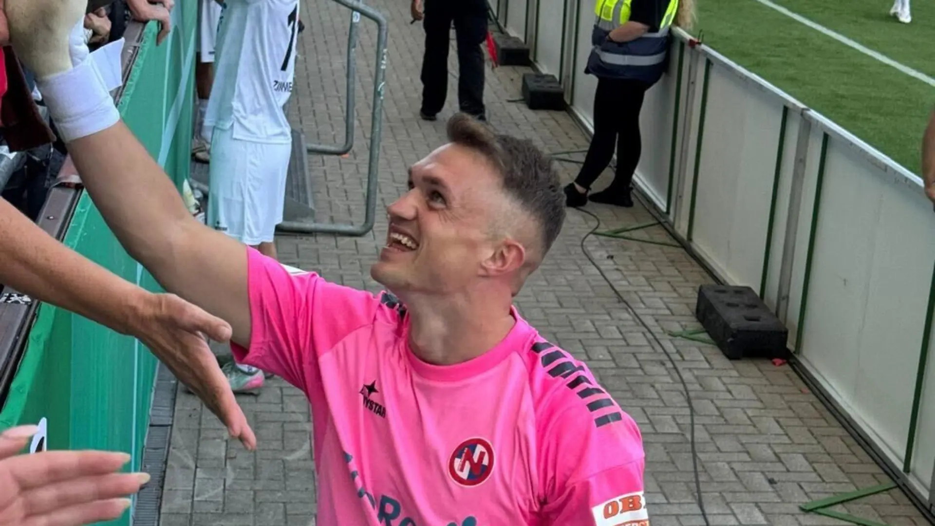 Lars Huxsohl nach einem Fußballspiel. 