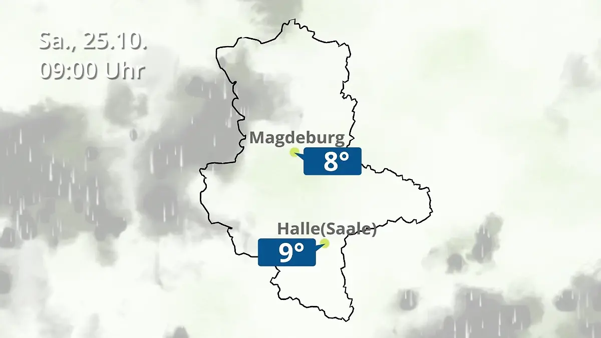 Sachsen-Anhalt: Wie wird das Wetter? Regen und Wolkenfilm für Halle und Magdeburg