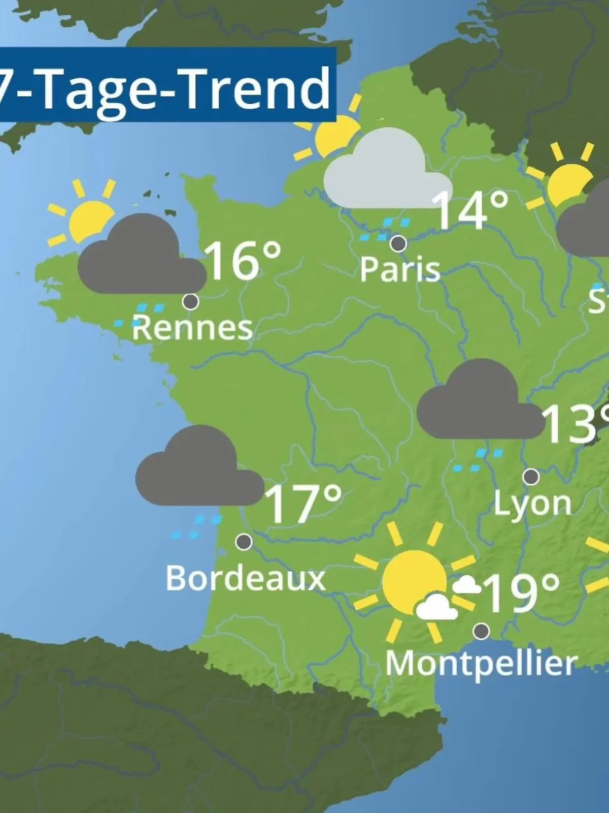 Bild zu: "Frankreich: Wie wird das Wetter?"