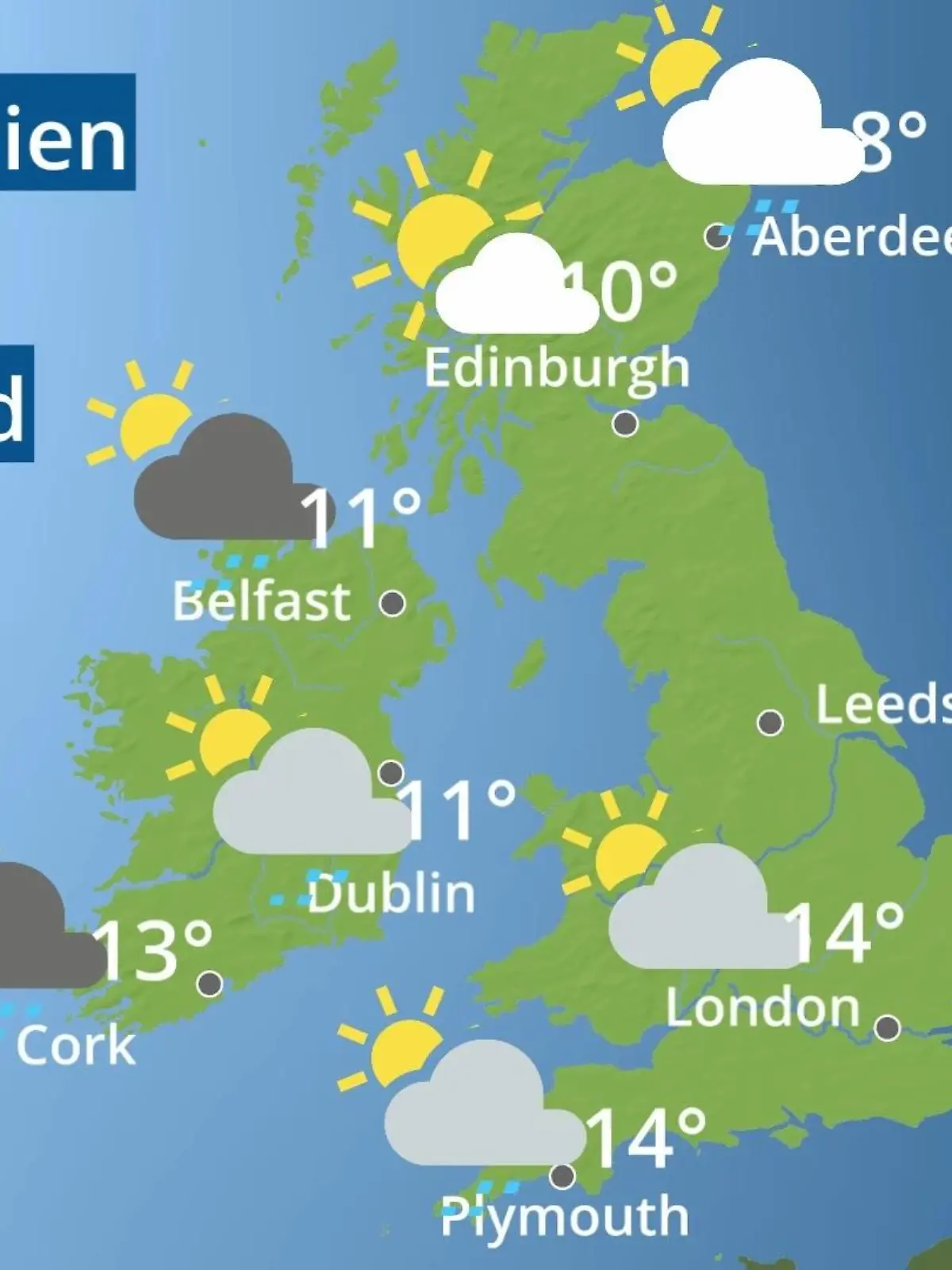 Bild zu: "England, Schottland, Wales: Wie wird das Wetter?"