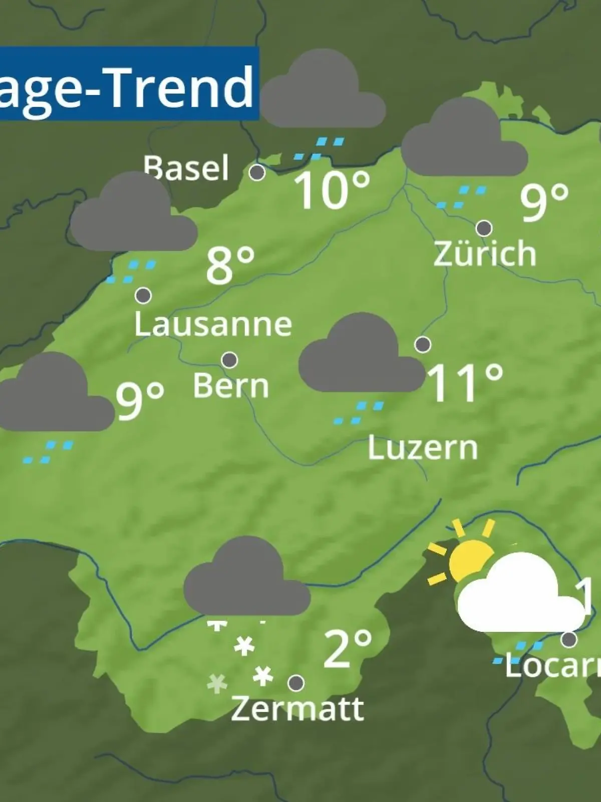 Bild zu: "Schweiz: Wie wird das Wetter?"