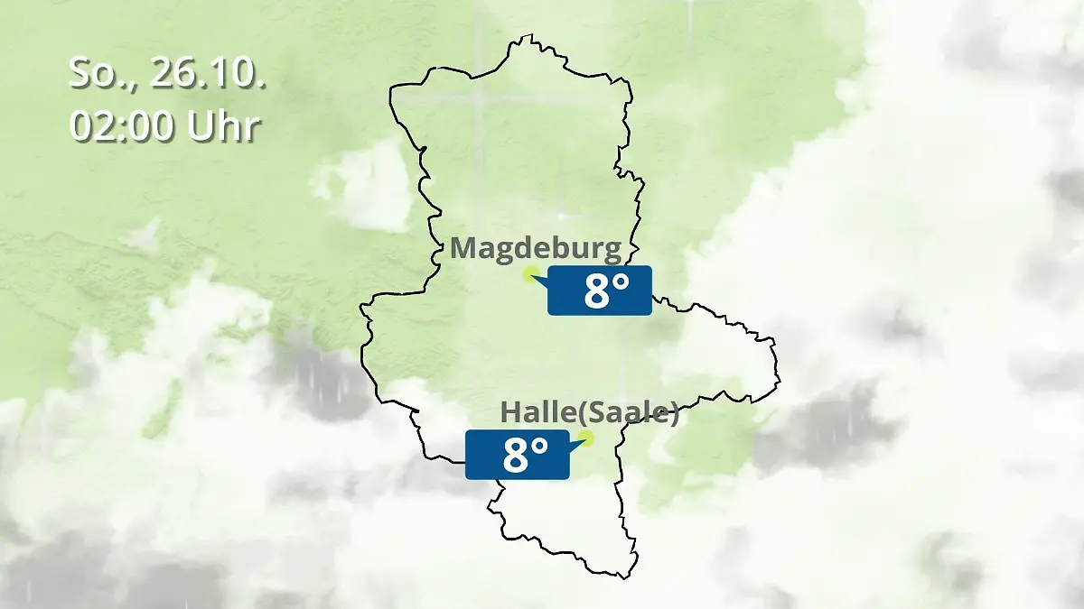 Sachsen-Anhalt: Wie wird das Wetter? Regen und Wolkenfilm für Halle und Magdeburg