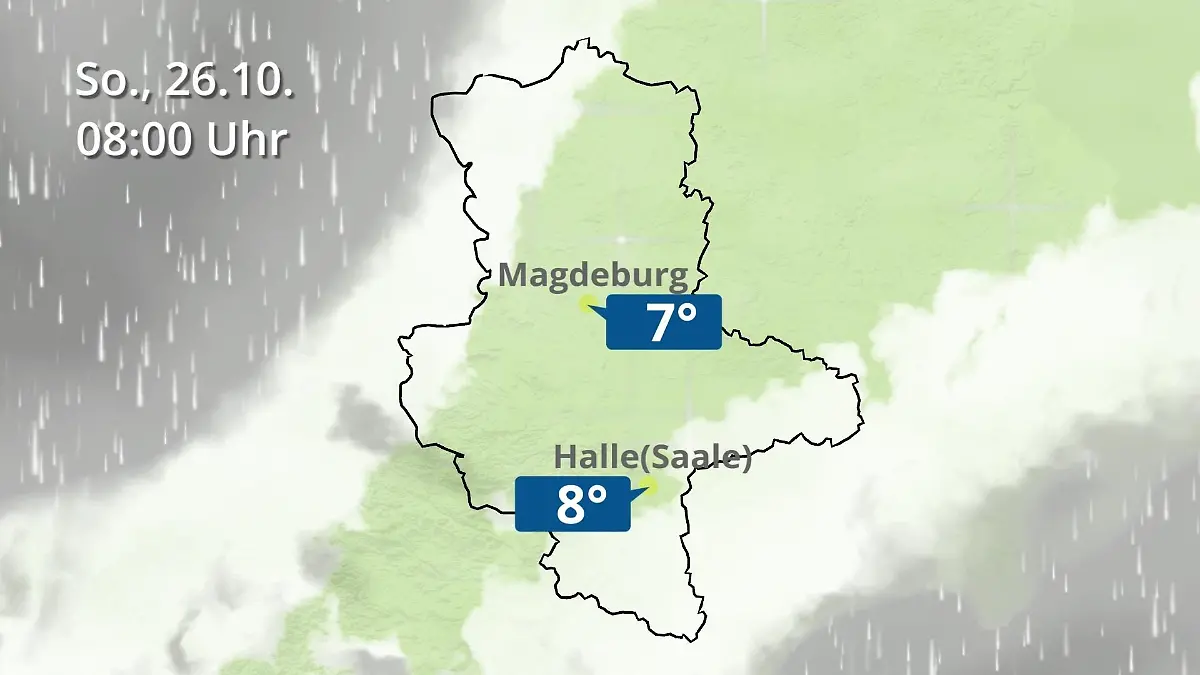 Sachsen-Anhalt: Wie wird das Wetter? Regen und Wolkenfilm für Halle und Magdeburg
