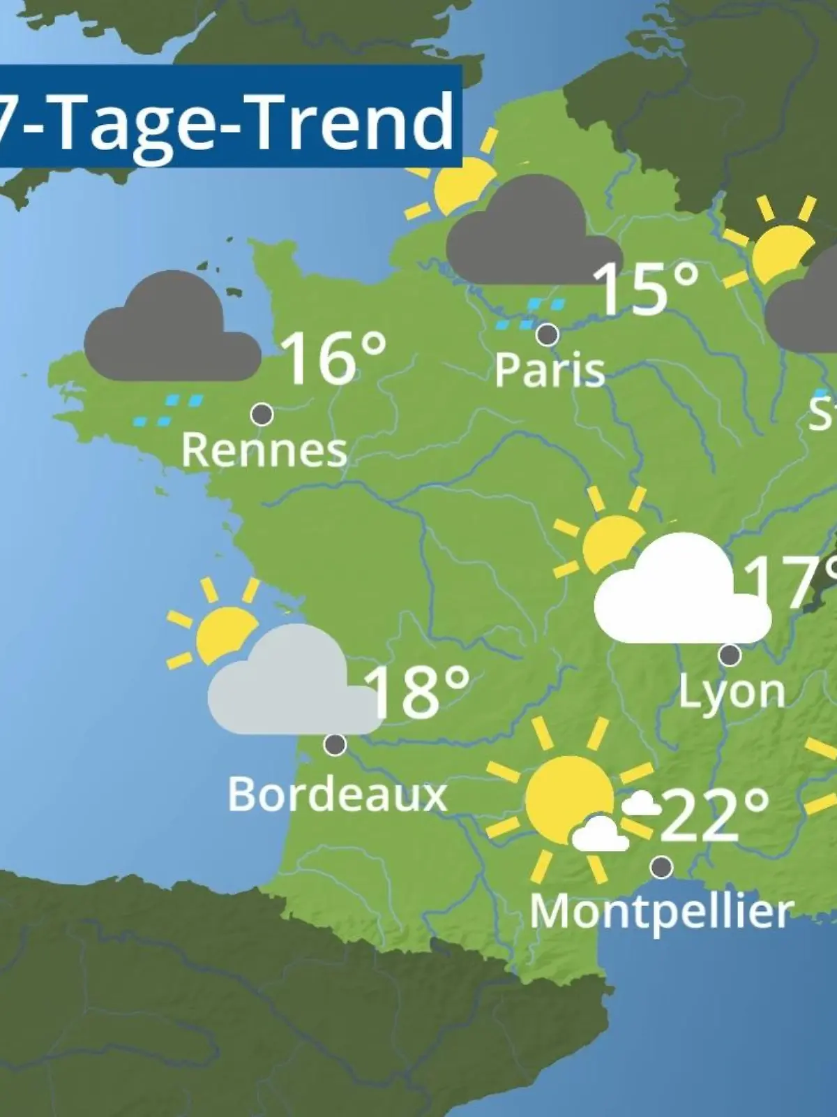 Bild zu: "Frankreich: Wie wird das Wetter?"
