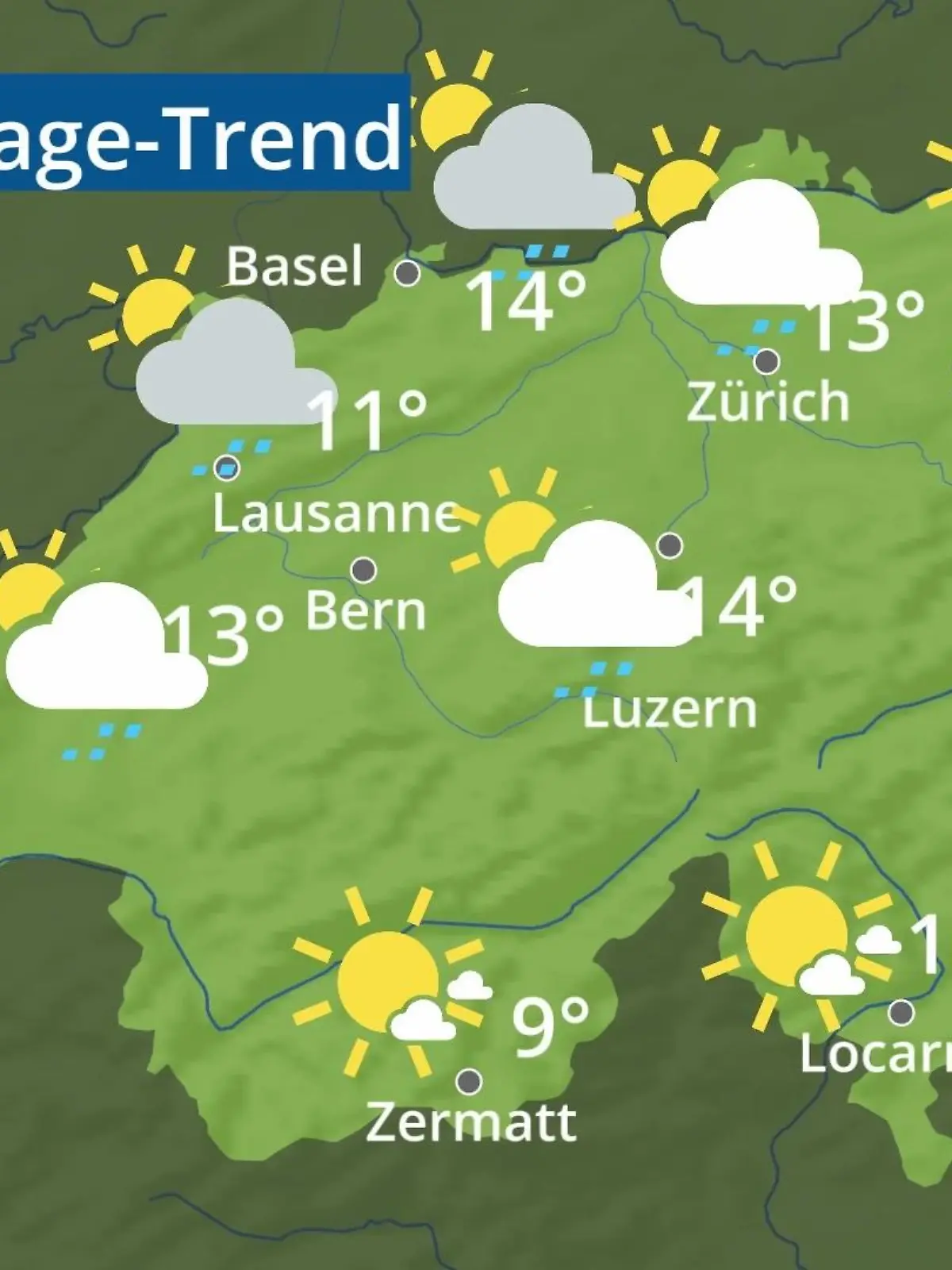 Bild zu: "Schweiz: Wie wird das Wetter?"