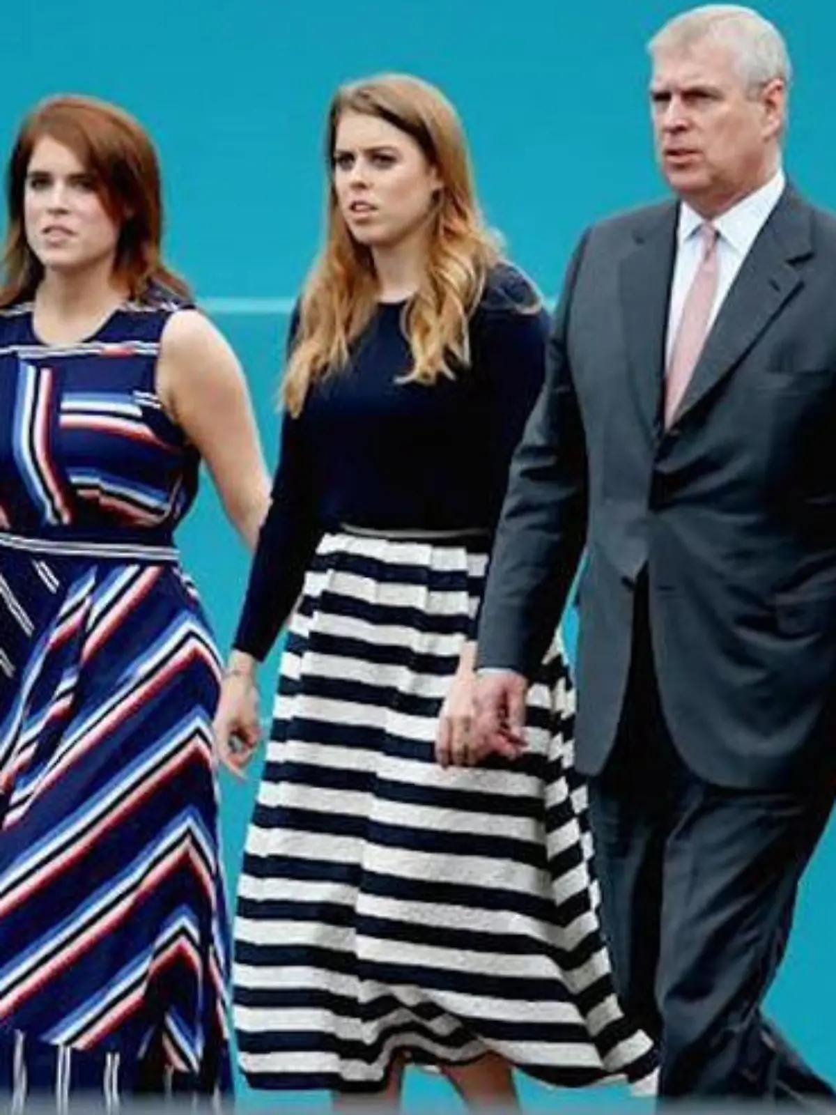 Prinz Andrew mit seinen Töchtern Beatrice und Eugenie