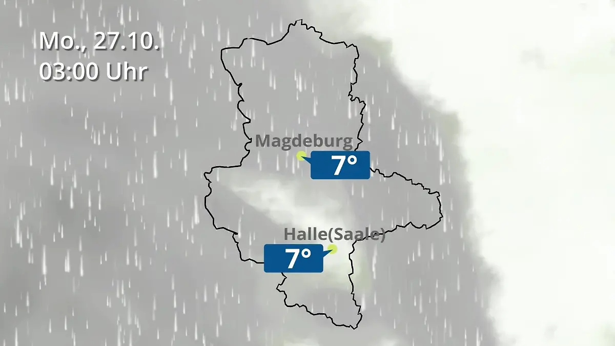 Sachsen-Anhalt: Wie wird das Wetter? Regen und Wolkenfilm für Halle und Magdeburg