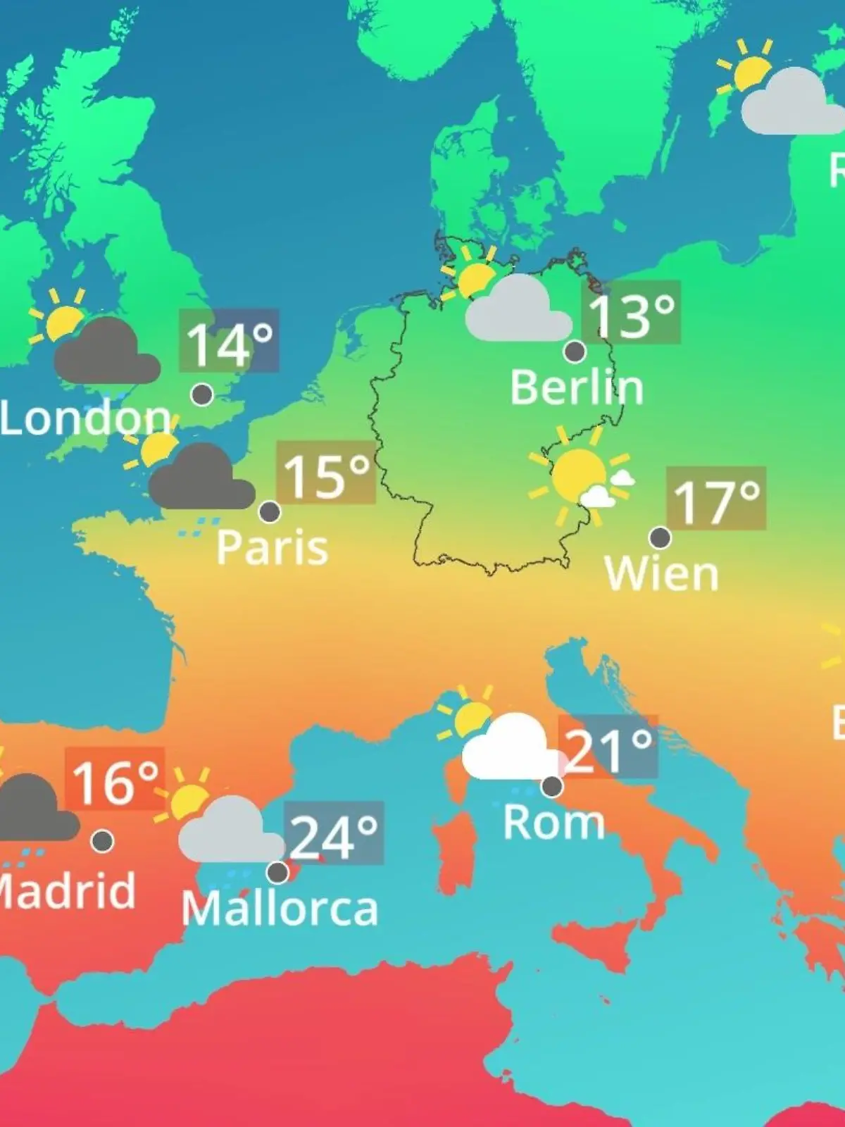 Bild zu: "Europa: Wie wird das Wetter?"