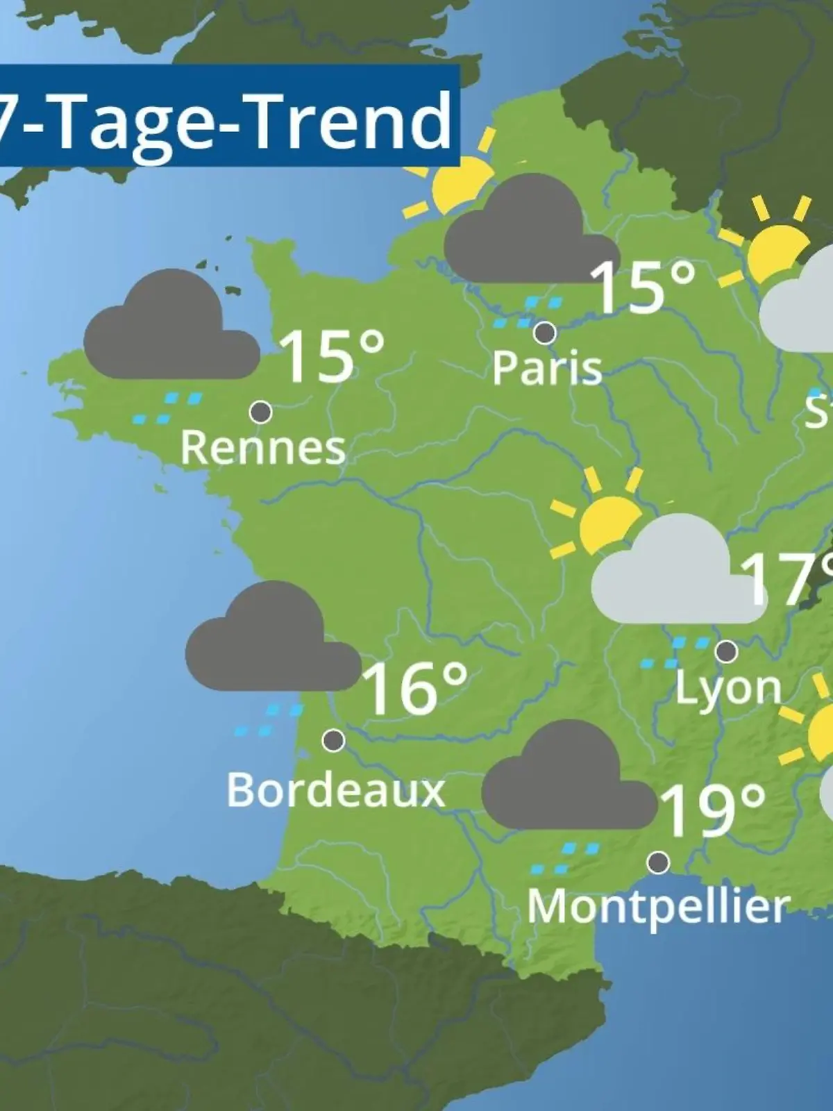 Bild zu: "Frankreich: Wie wird das Wetter?"
