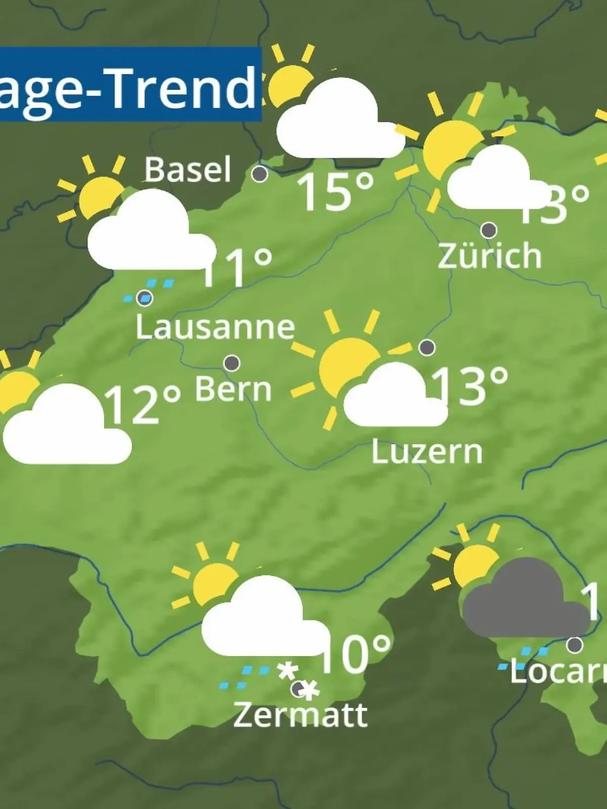 Bild zu: "Schweiz: Wie wird das Wetter?"