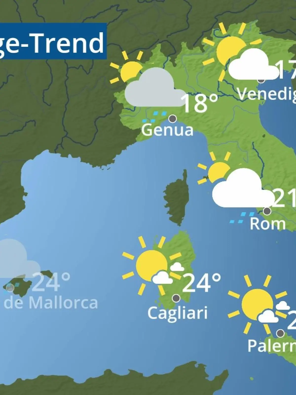 Bild zu: "Italien: Wie wird das Wetter?"