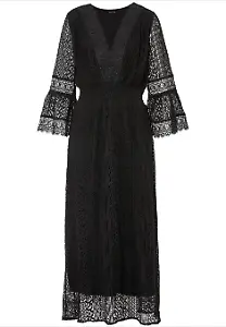 Maxikleid in Crochet-Optik