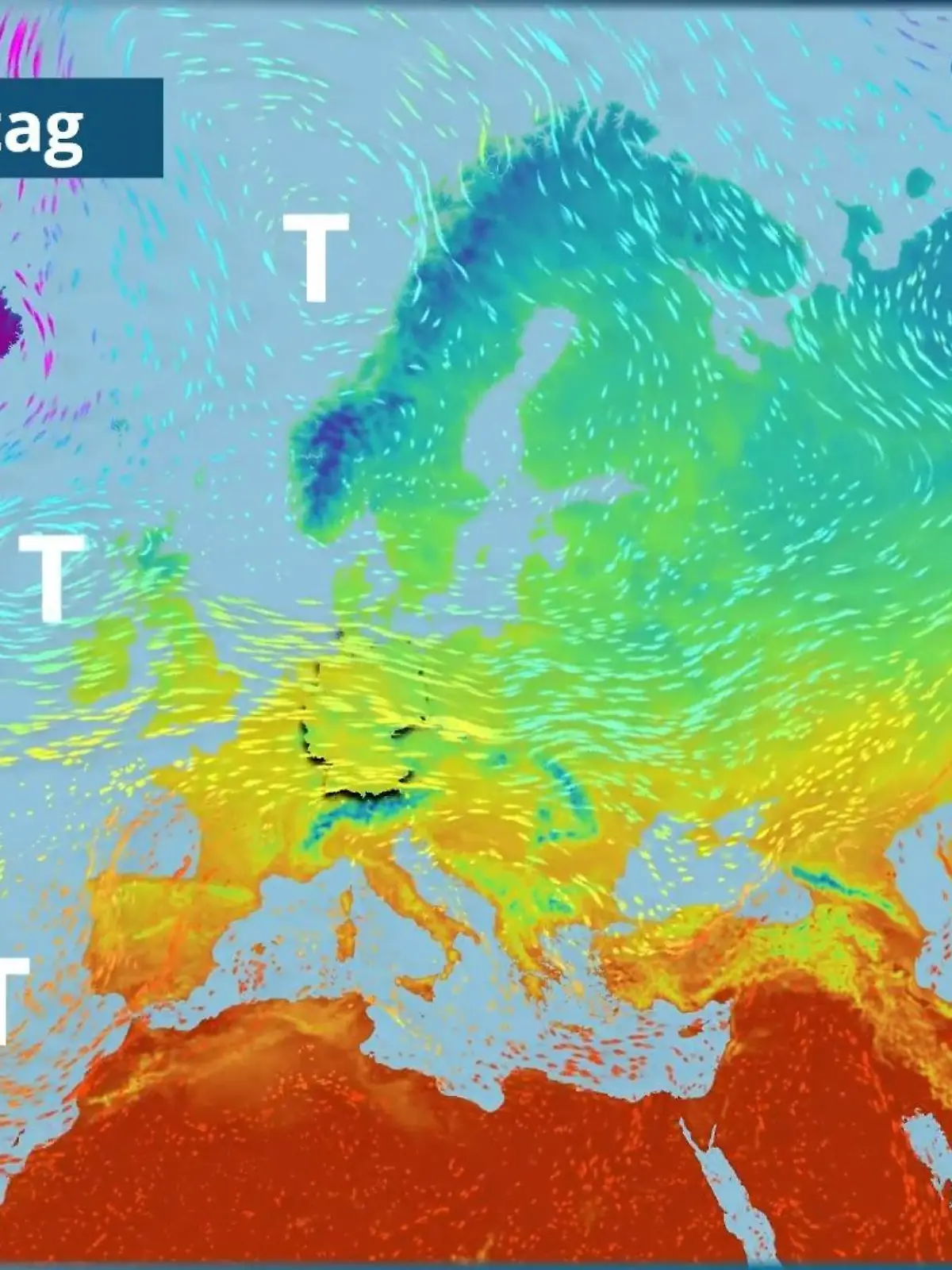 Bild zu: "Umzingelt von Tiefs wird es schrittweise milder"