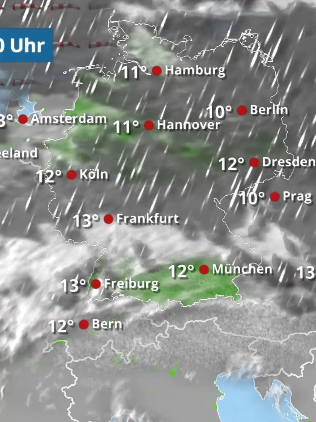 Bild zu: "Viel Regen und im Norden Sturm"