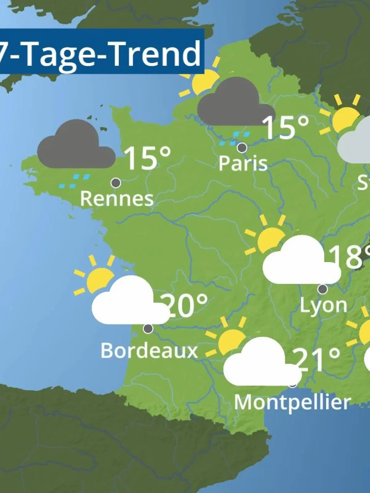 Bild zu: "Frankreich: Wie wird das Wetter?"