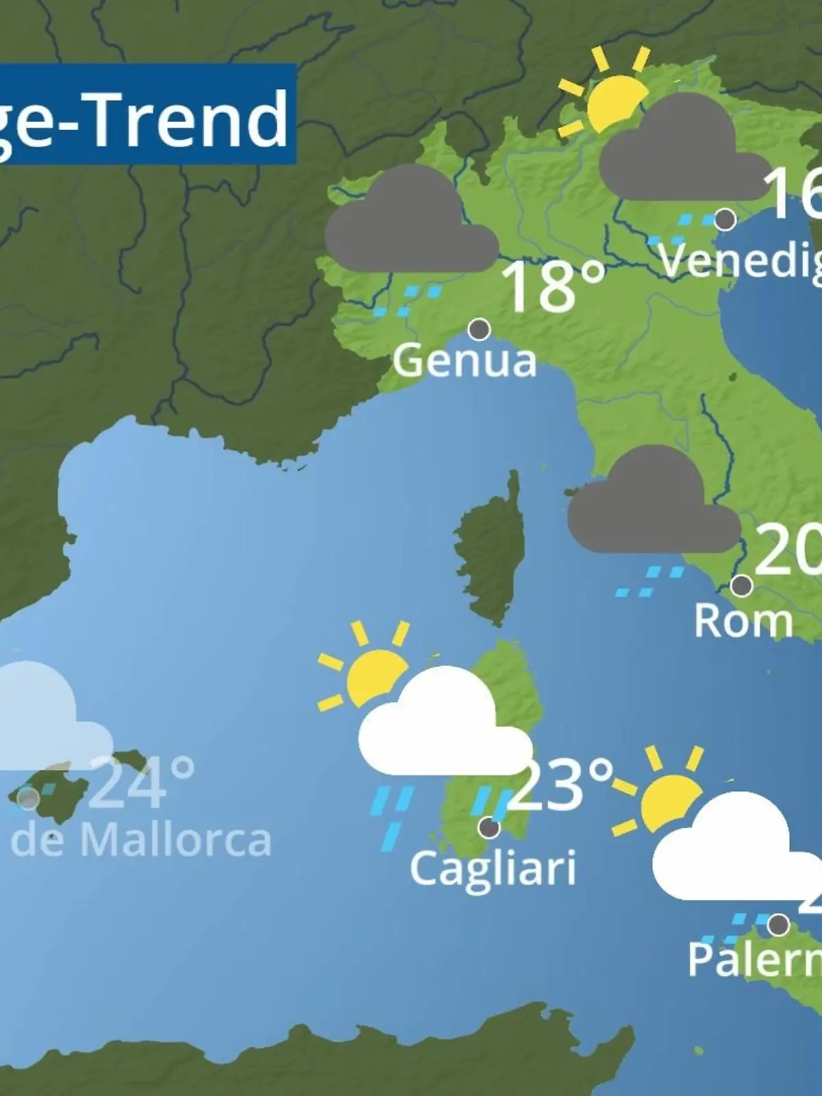 Bild zu: "Italien: Wie wird das Wetter?"
