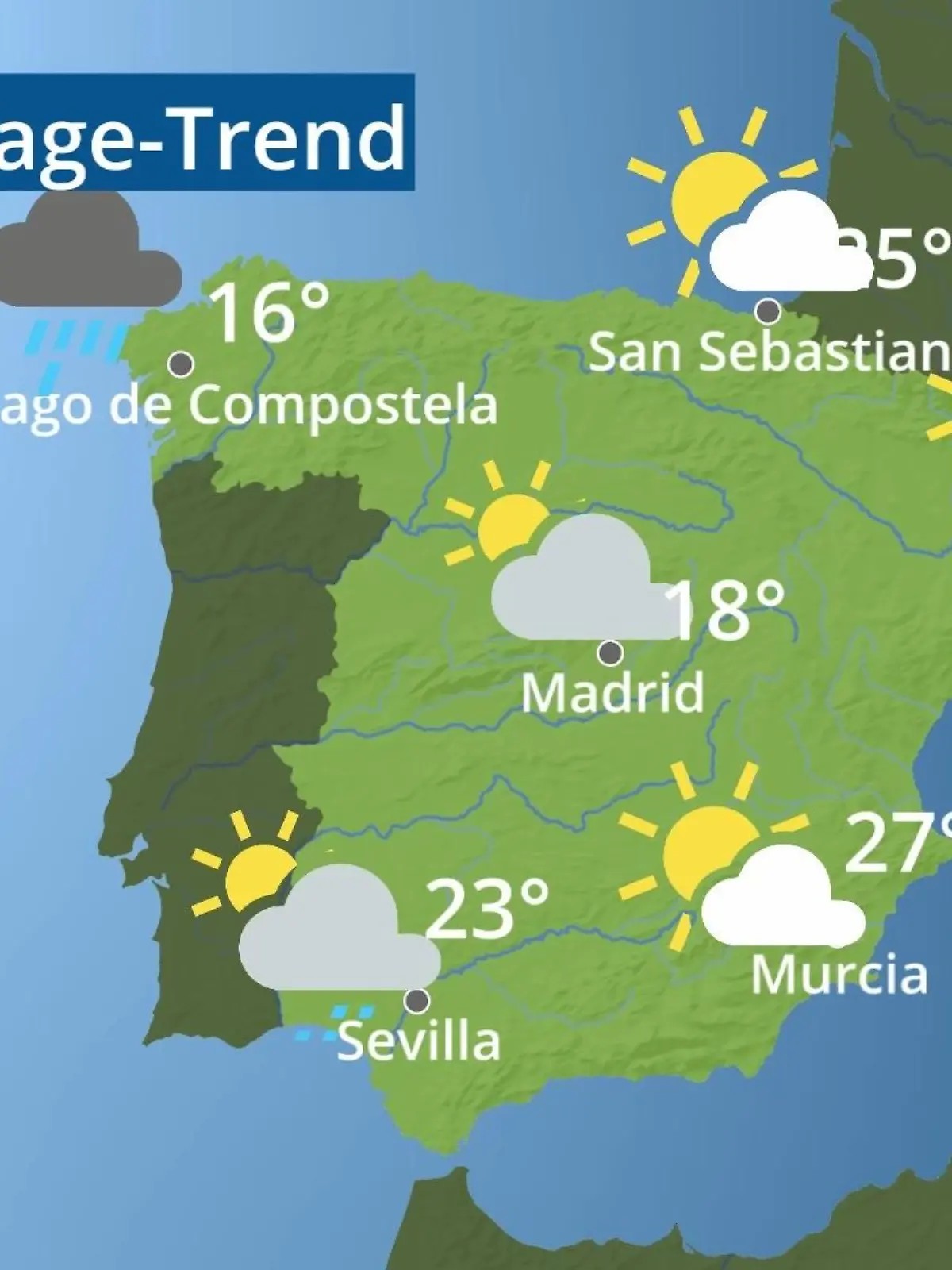 Bild zu: "Spanien: Wie wird das Wetter?"