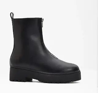 Plateau-Boots mit Reißverschluss