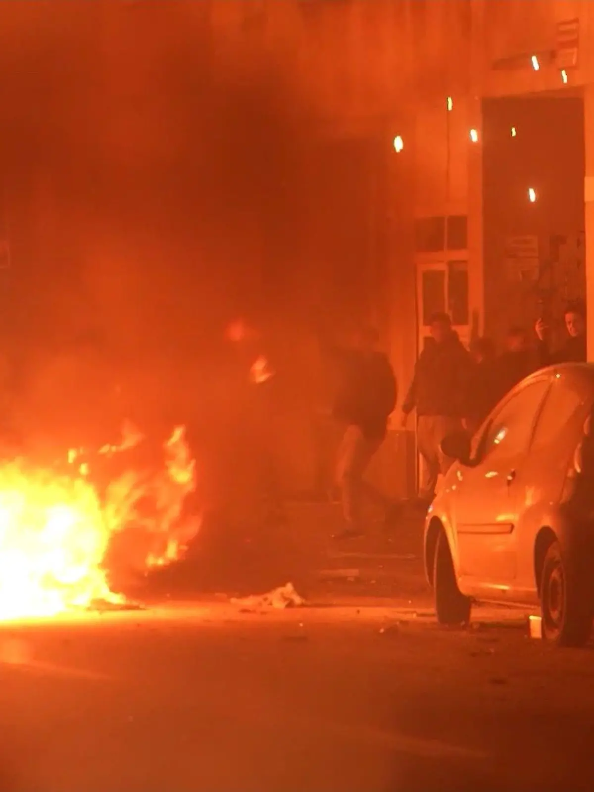 Ausschreitungen in der Silvesternacht in Berlin.