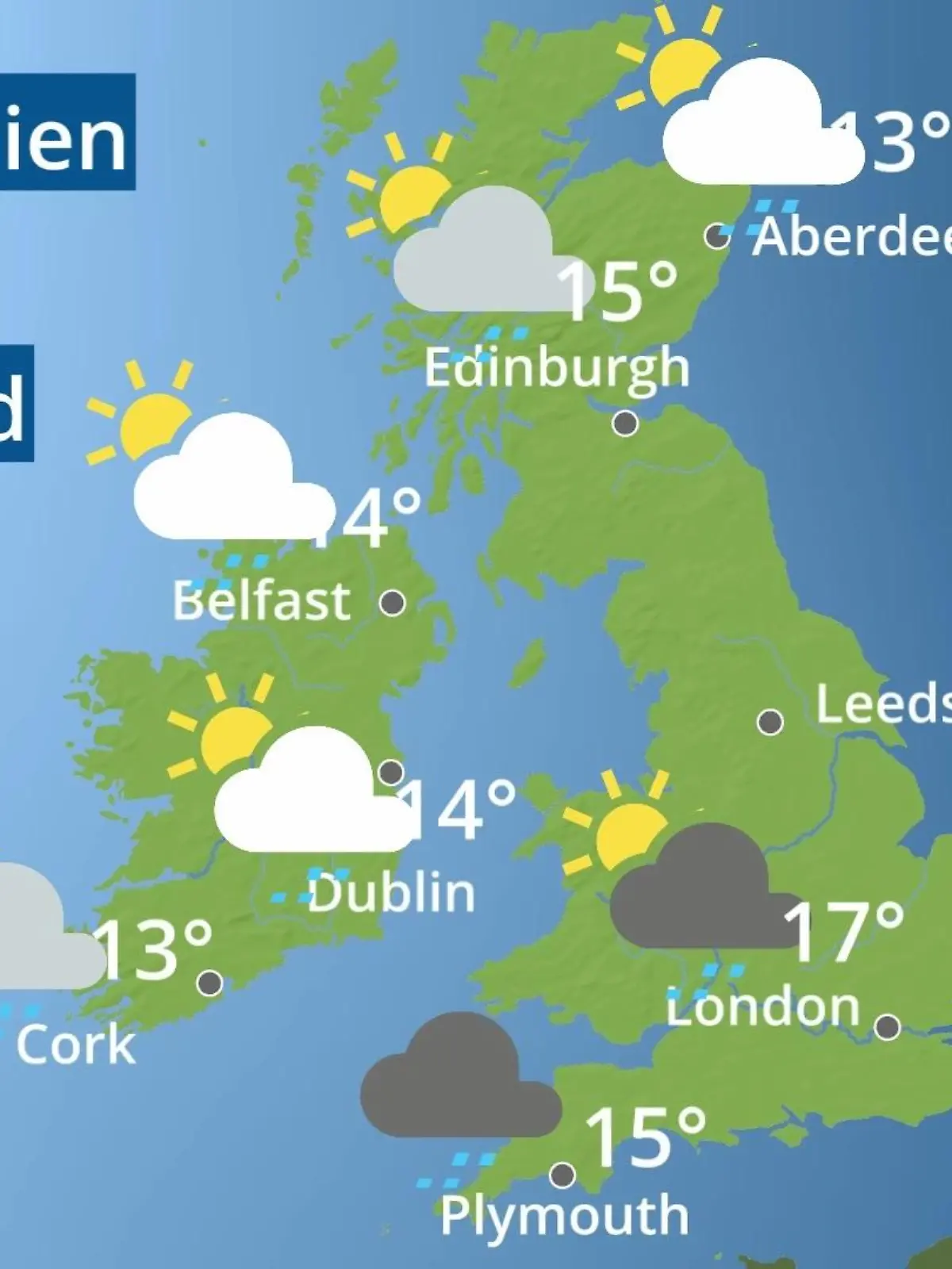 Bild zu: "England, Schottland, Wales: Wie wird das Wetter?"