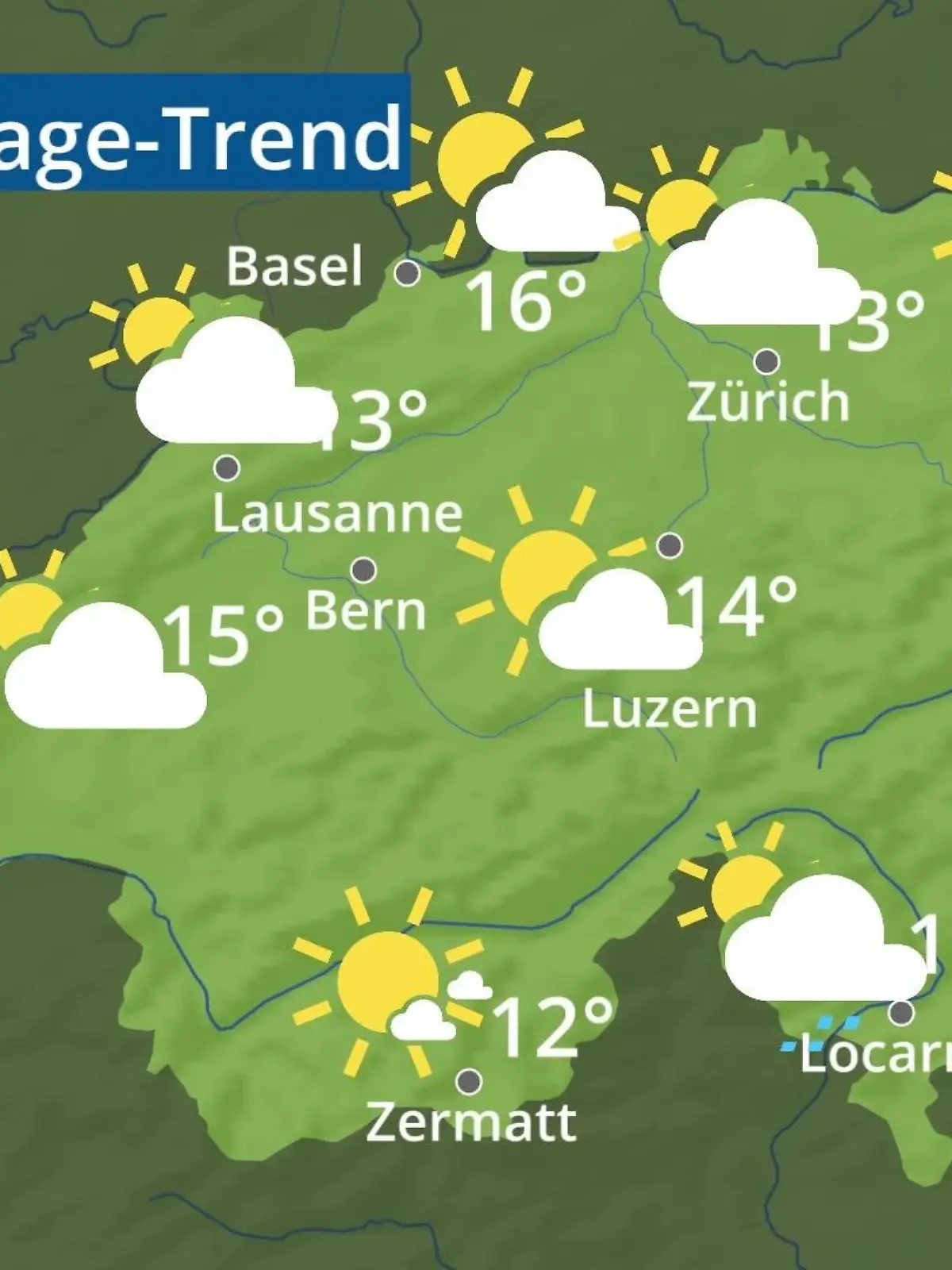 Bild zu: "Schweiz: Wie wird das Wetter?"