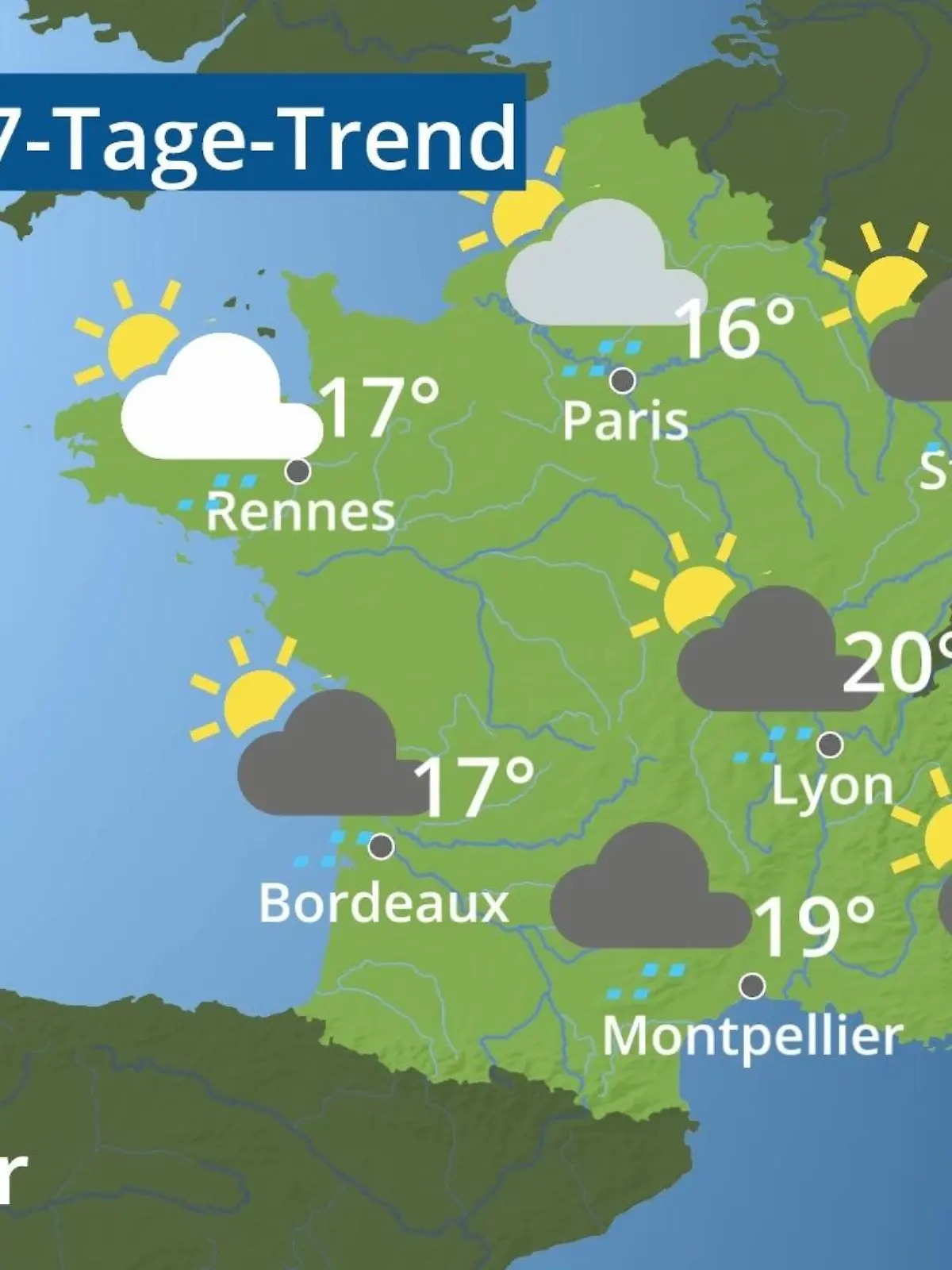 Bild zu: "Frankreich: Wie wird das Wetter?"
