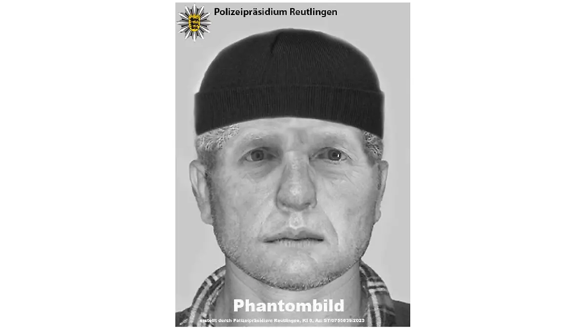 Mit diesem Phantombild sucht die Polizei nach dem Täter.