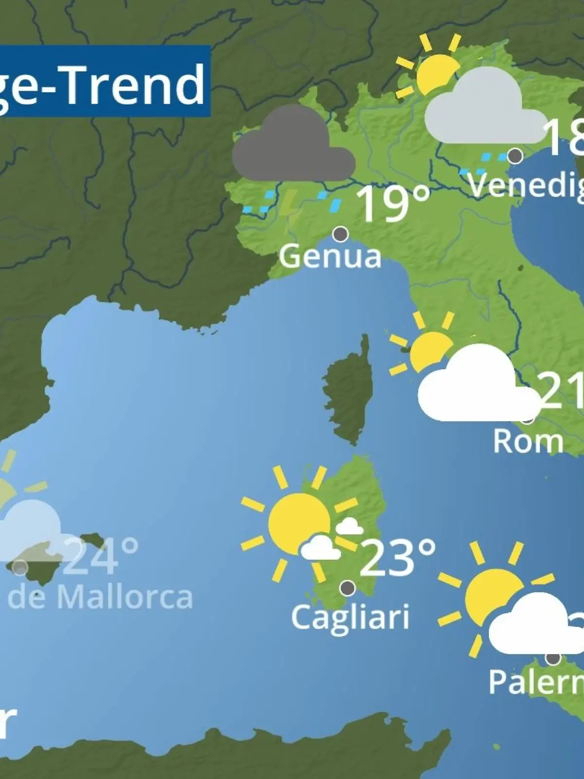 Bild zu: "Italien: Wie wird das Wetter?"