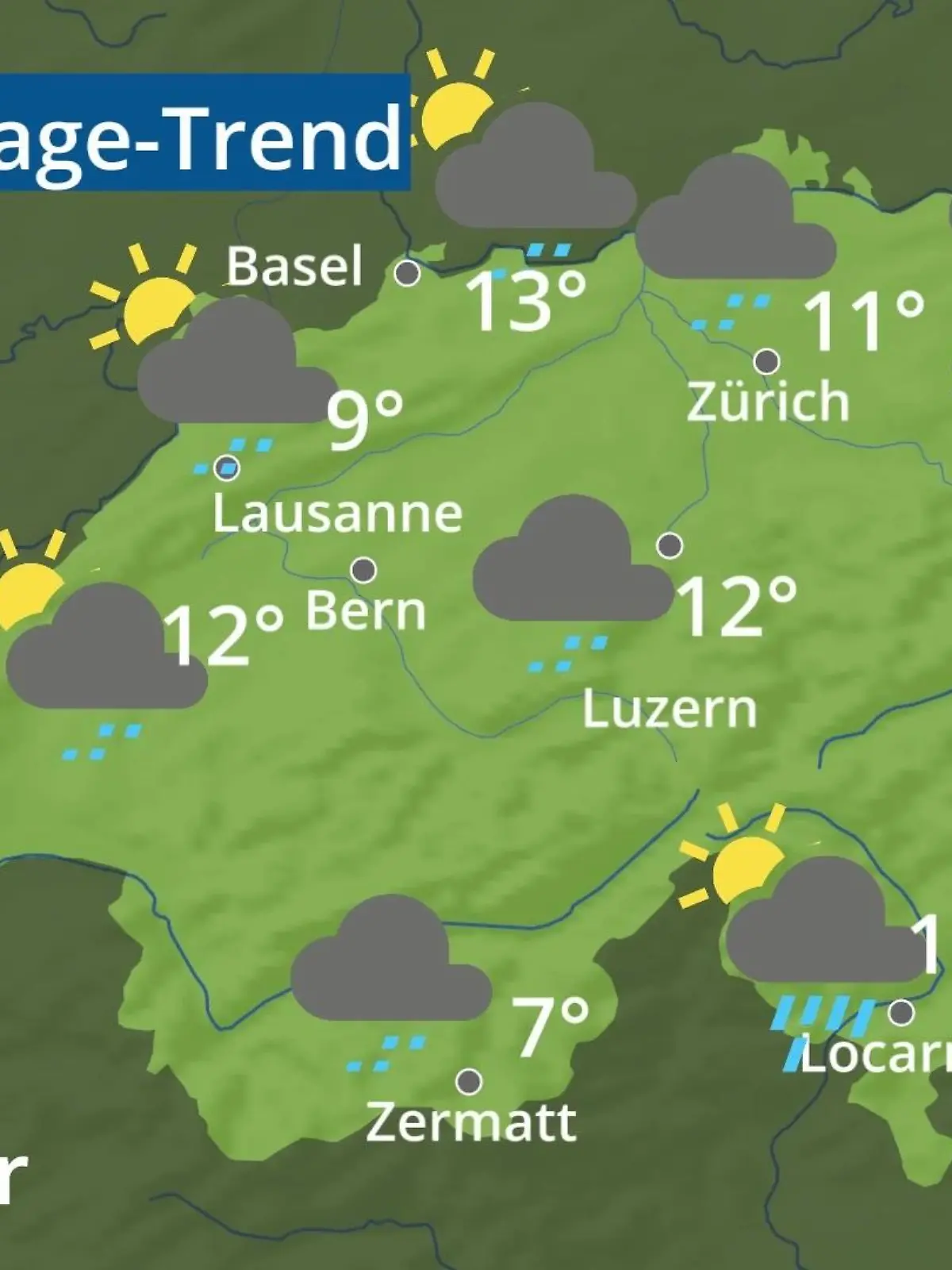 Bild zu: "Schweiz: Wie wird das Wetter?"