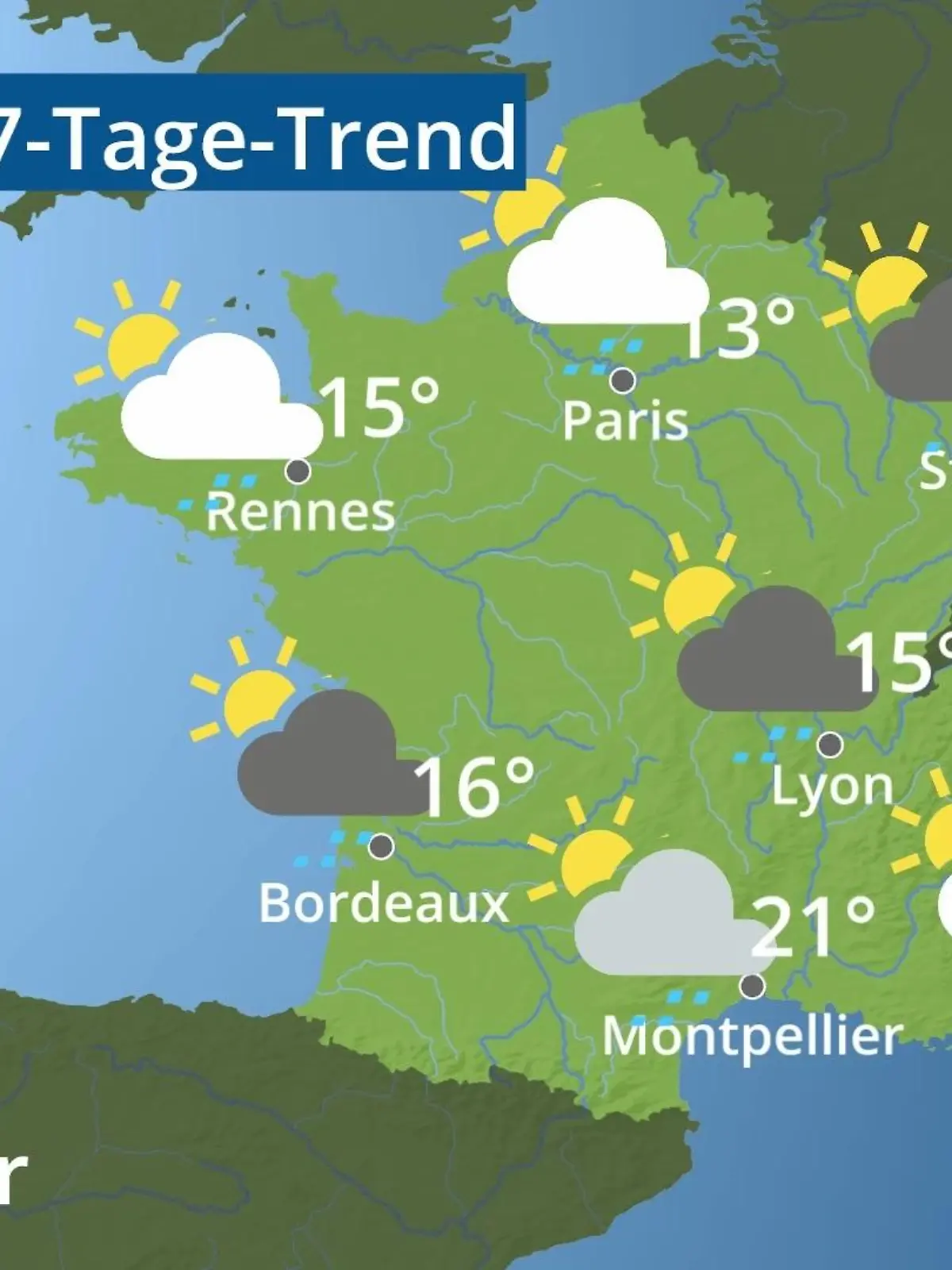 Bild zu: "Frankreich: Wie wird das Wetter?"