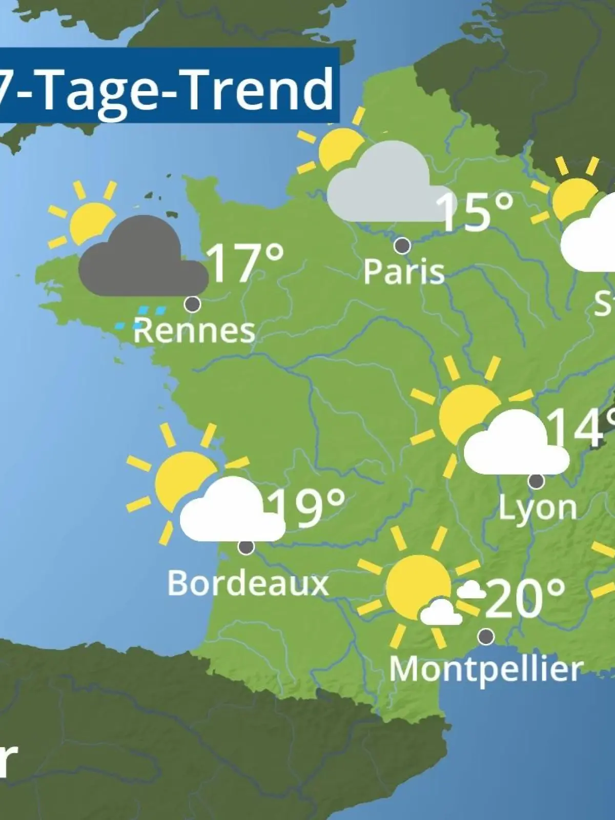 Bild zu: "Frankreich: Wie wird das Wetter?"