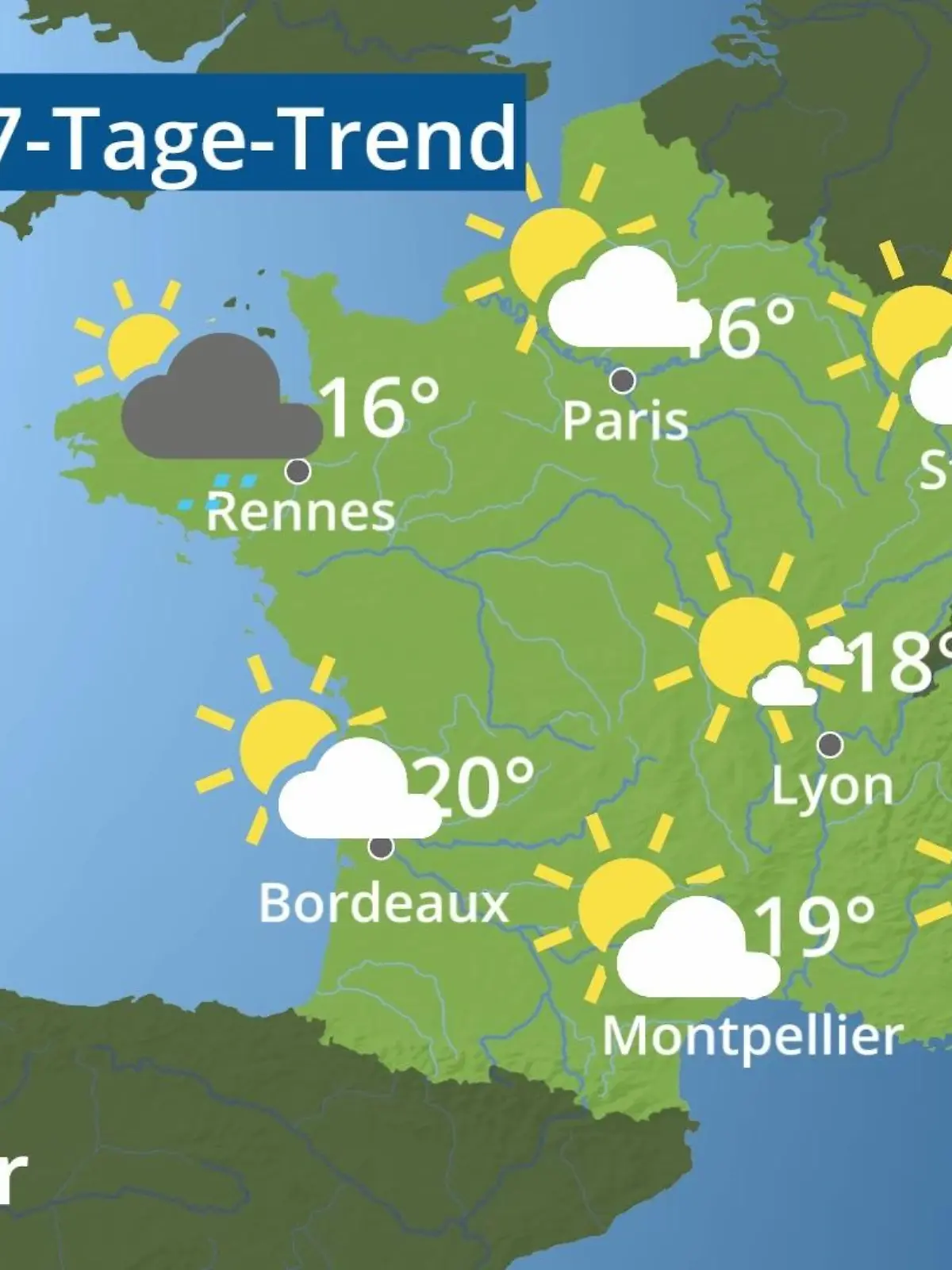 Bild zu: "Frankreich: Wie wird das Wetter?"