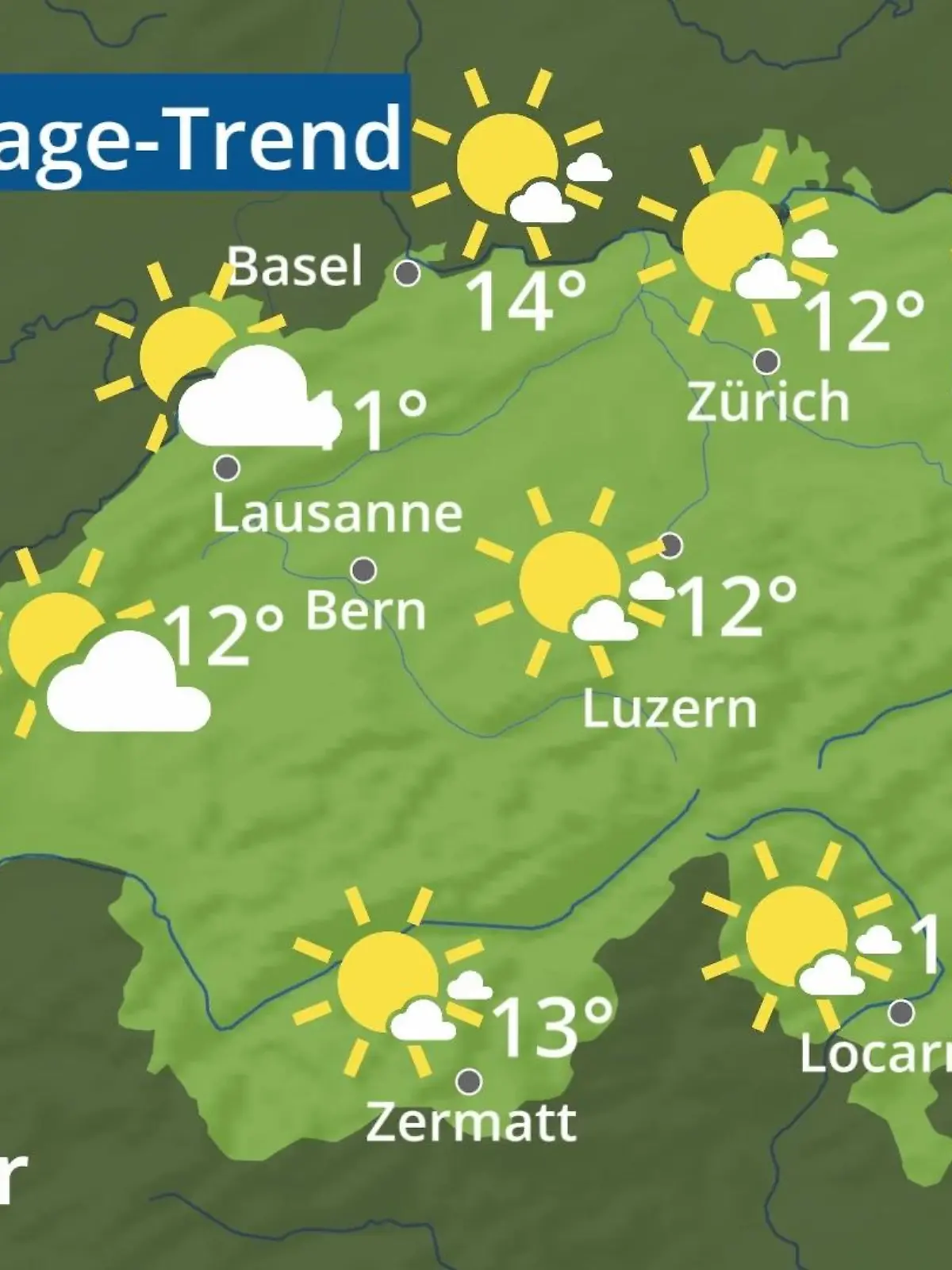 Bild zu: "Schweiz: Wie wird das Wetter?"