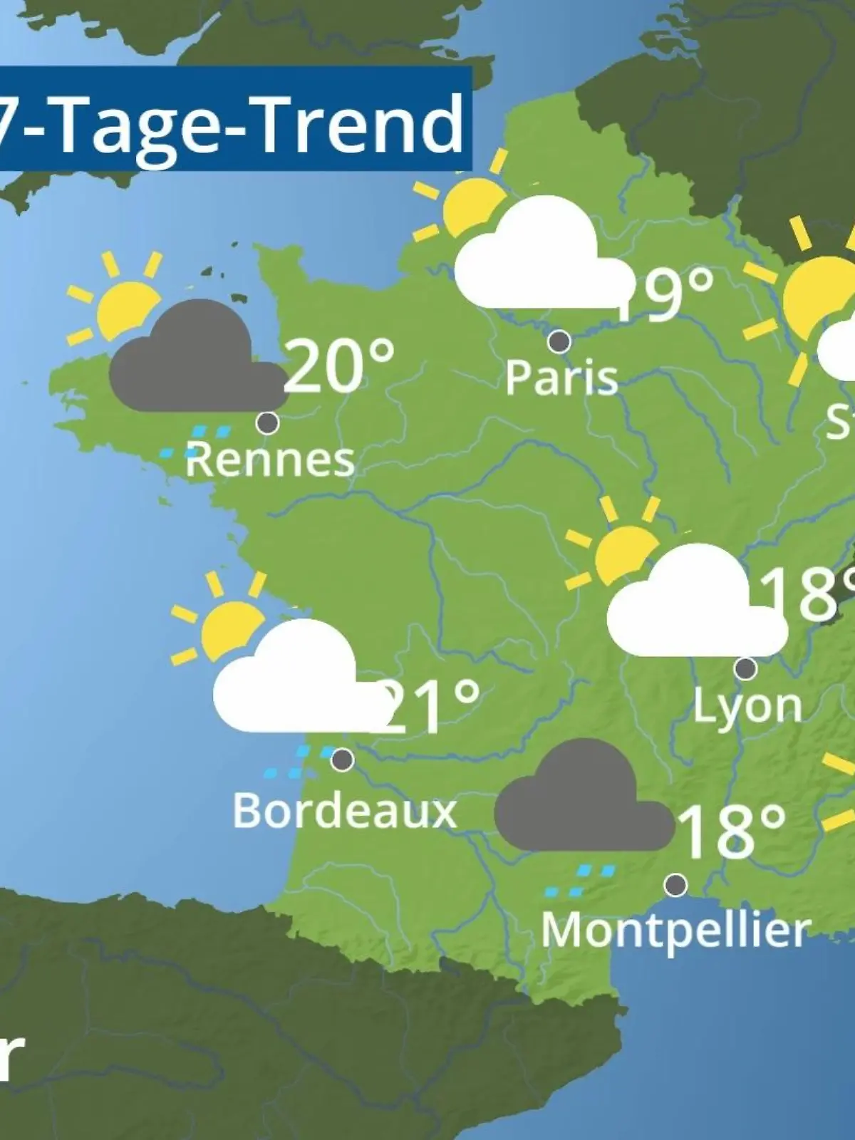 Bild zu: "Frankreich: Wie wird das Wetter?"