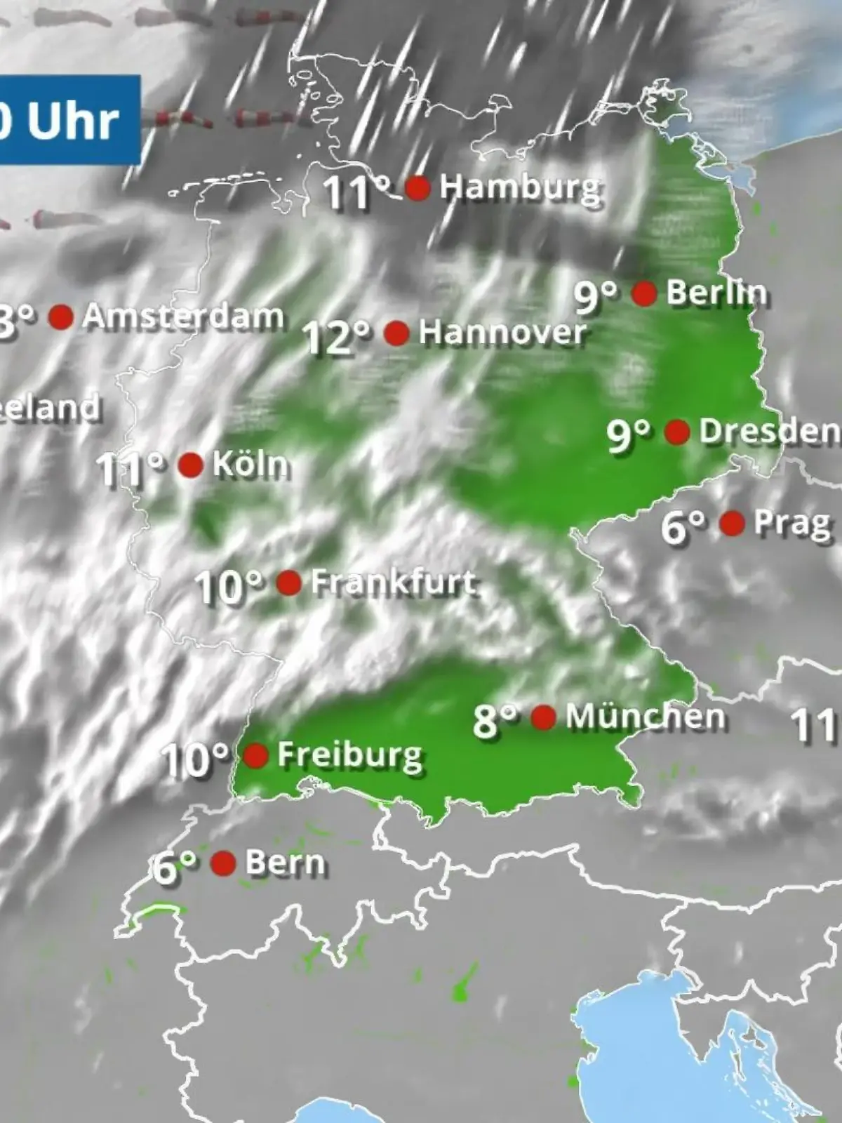 Bild zu: "Norden noch nass, sonst trocken und teils klar"