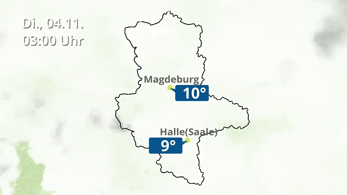 Sachsen-Anhalt: Wie wird das Wetter? Regen und Wolkenfilm für Halle und Magdeburg