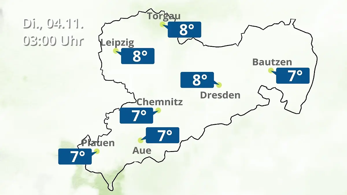 Sachsen: Wie wird das Wetter? Regen- und Wolkenfilm für Chemnitz, Dresden und Leipzig