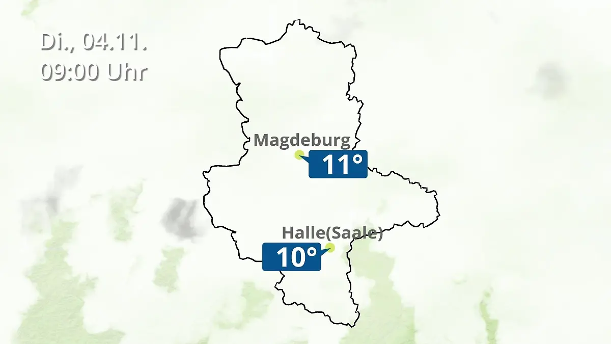 Sachsen-Anhalt: Wie wird das Wetter? Regen und Wolkenfilm für Halle und Magdeburg