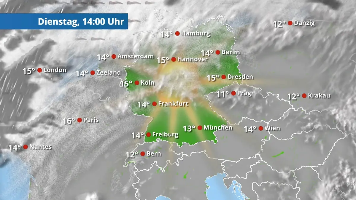 Viel Sonnenschein im Süden Der Regen- und Wolkenfilm für 48 Stunden