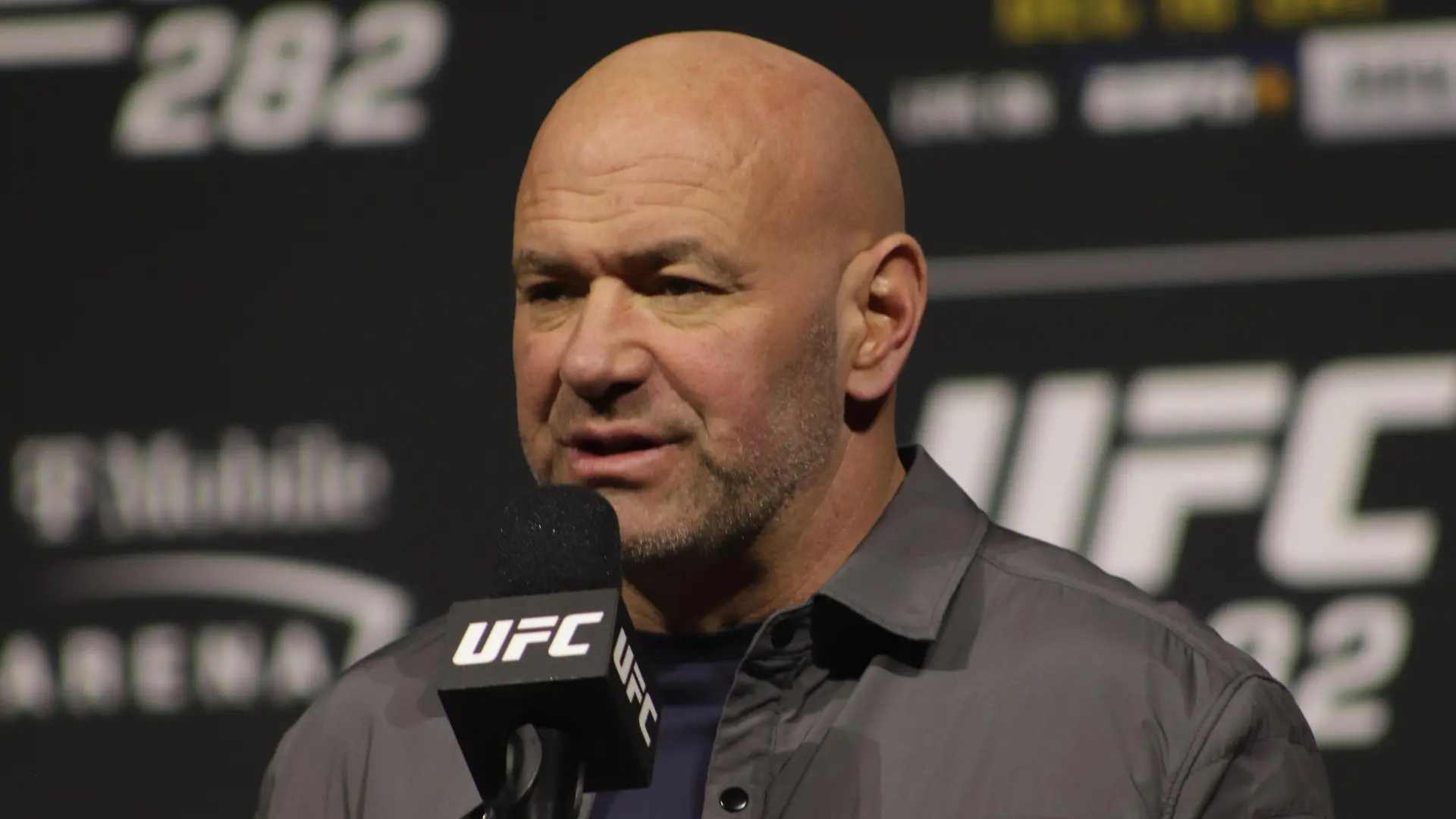 December 8, 2022, Las Vegas, Nevada, Las Vegas, NV, United States: UFC Apex LAS VEGAS, NV - DECEMBER 8: Dana White interacts with media during the UFC 282 Media Day at UFC Apex on December 8, 2022, in Las Vegas, Nevada, United States. (Photo by Diego Ribas/PxImages) (Credit Image: © Diego Ribas/Sport Press Photo via ZUMA Press