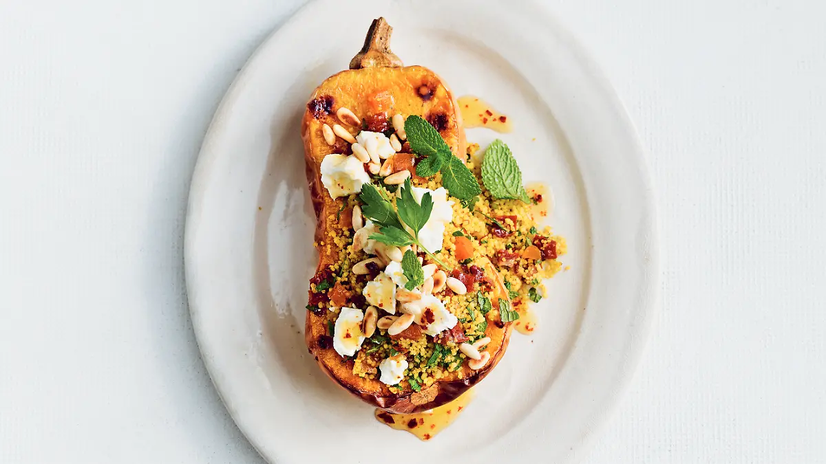 Gefüllte Ofenkürbisse