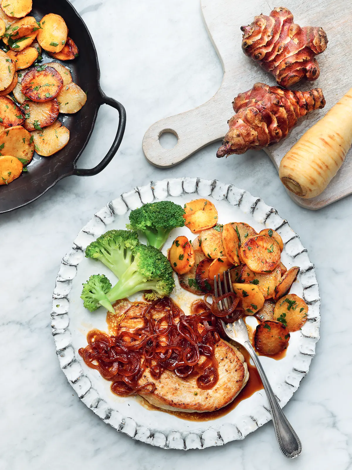 Zwiebel-Putenschnitzel