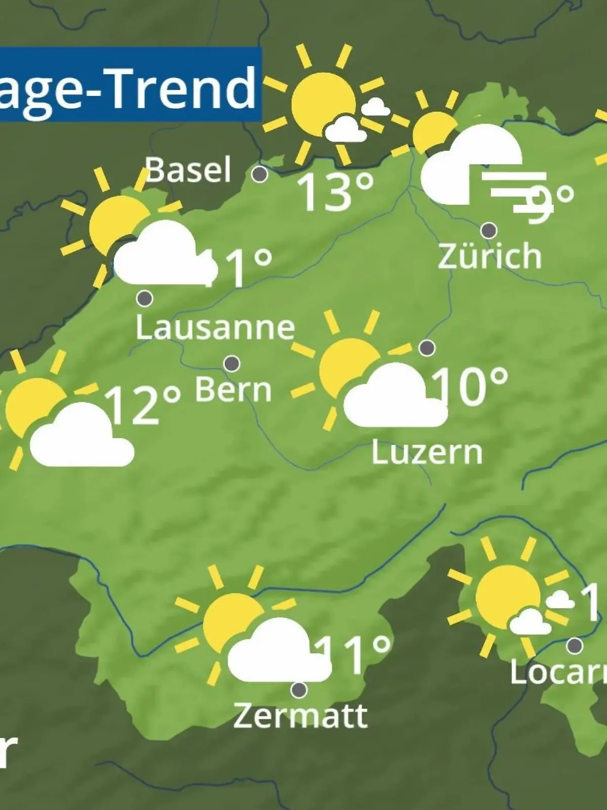 Bild zu: "Schweiz: Wie wird das Wetter?"