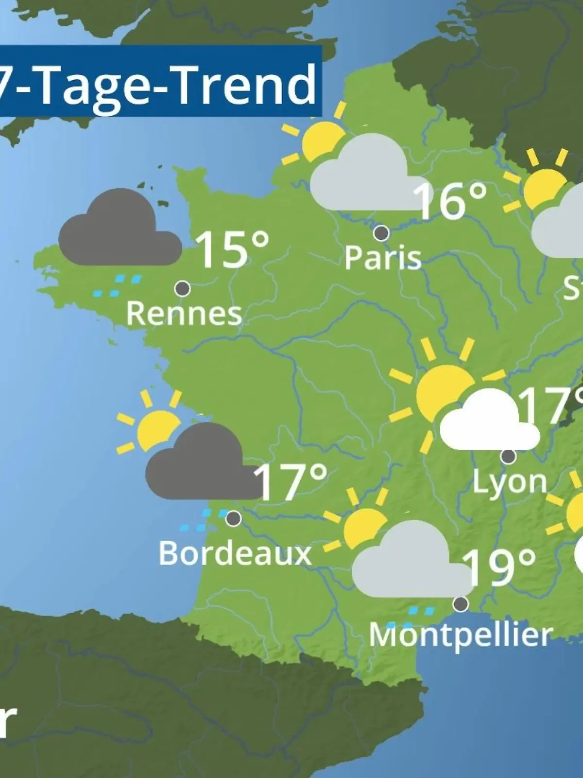 Bild zu: "Frankreich: Wie wird das Wetter?"