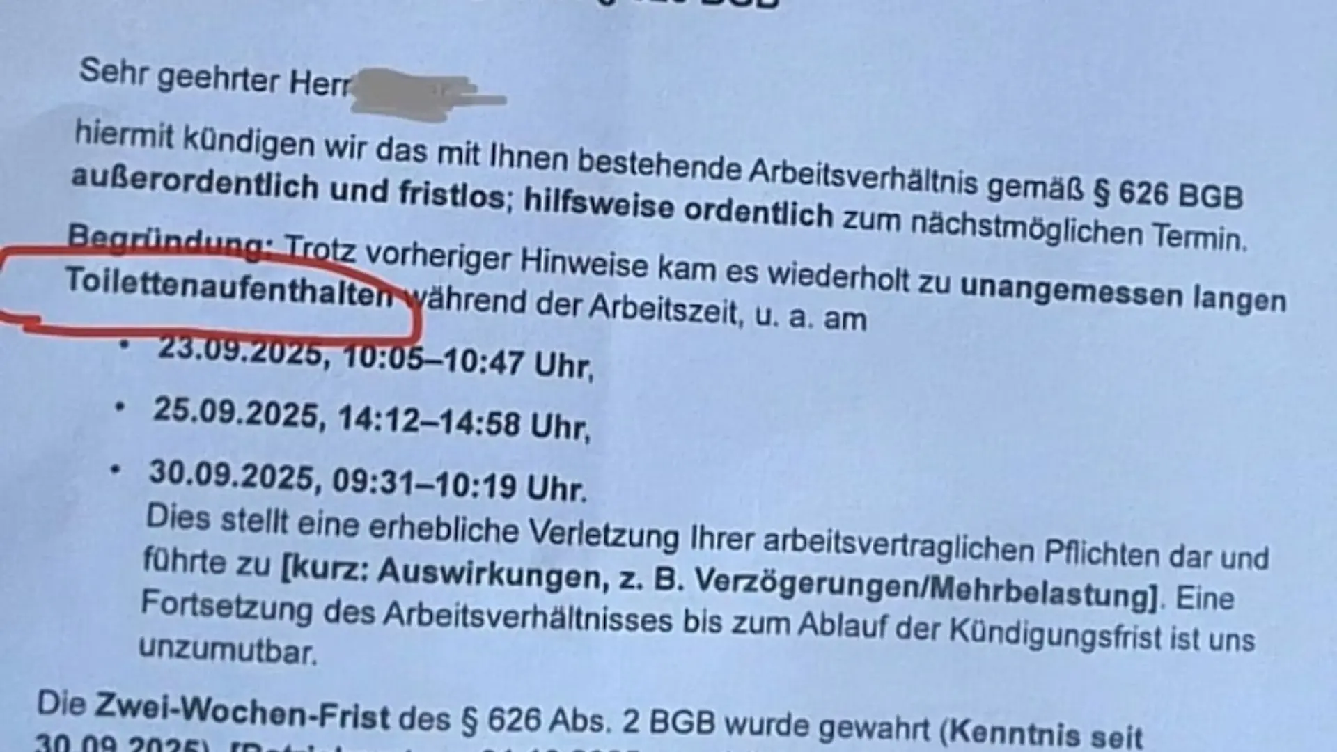 Dieses Kündigungsschreiben kursiert im Netz.