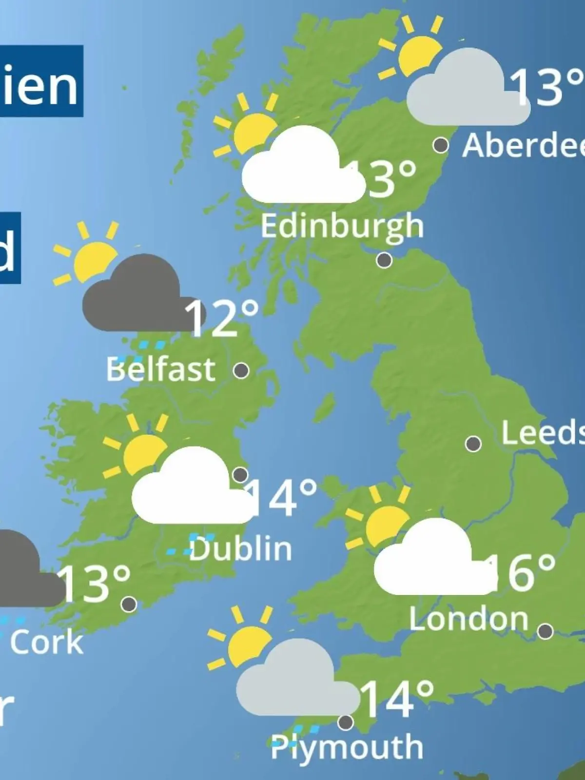 Bild zu: "England, Schottland, Wales: Wie wird das Wetter?"