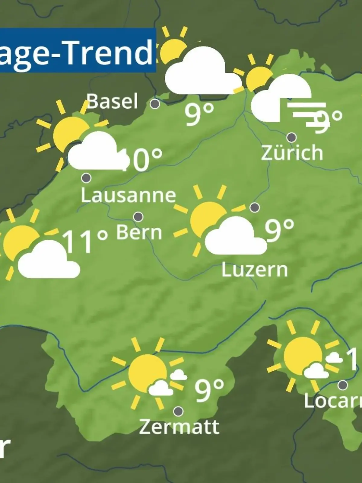 Bild zu: "Schweiz: Wie wird das Wetter?"