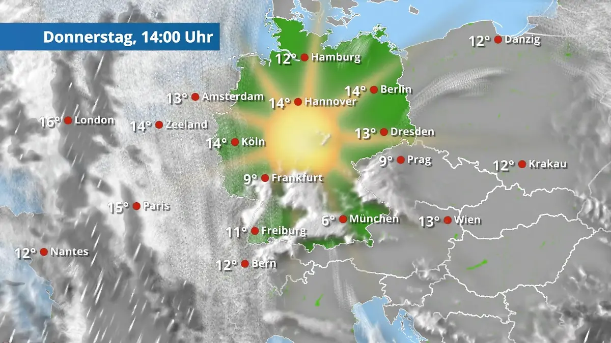 Viel Sonnenschein Der Regen- und Wolkenfilm für 48 Stunden